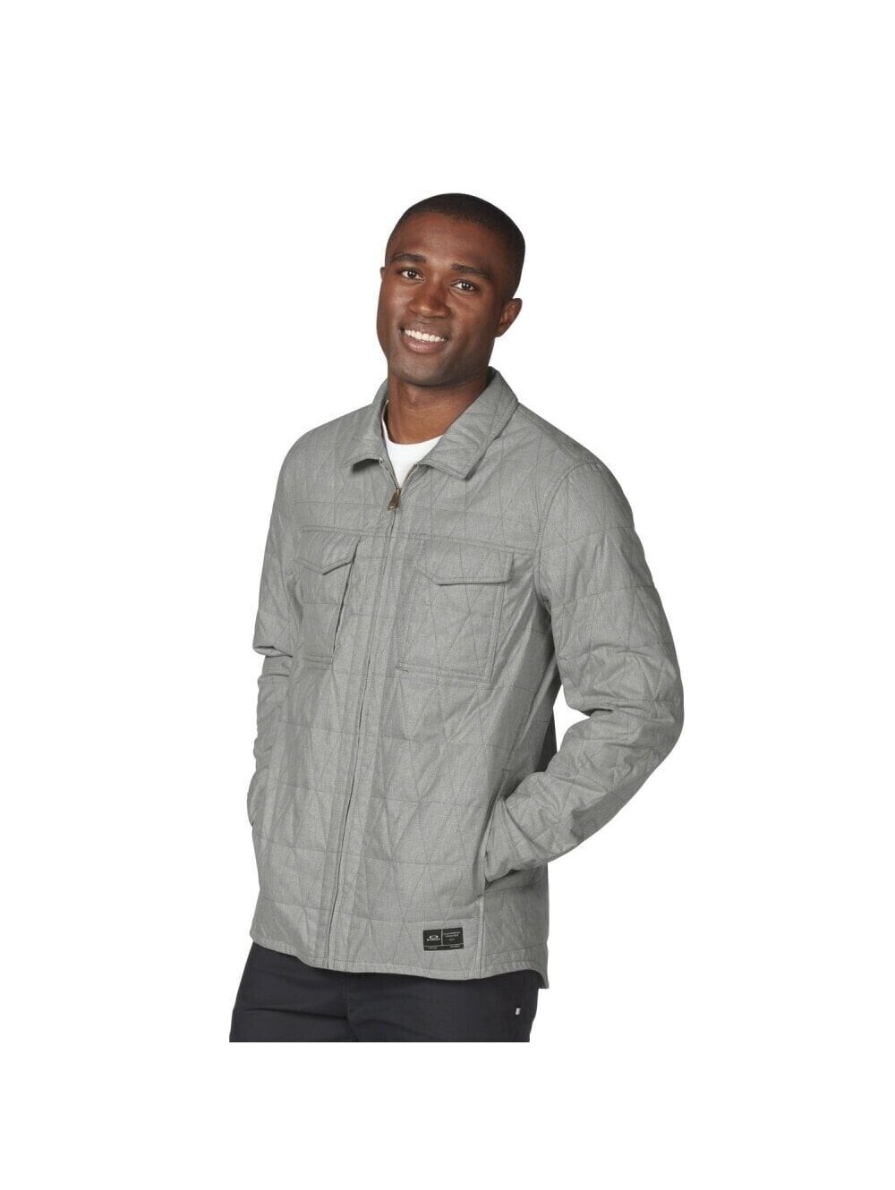 Oakley Nomad Quilted Shacket Jacket Mens 2XL XXL Golf Surf Hydrofree Coat Grey